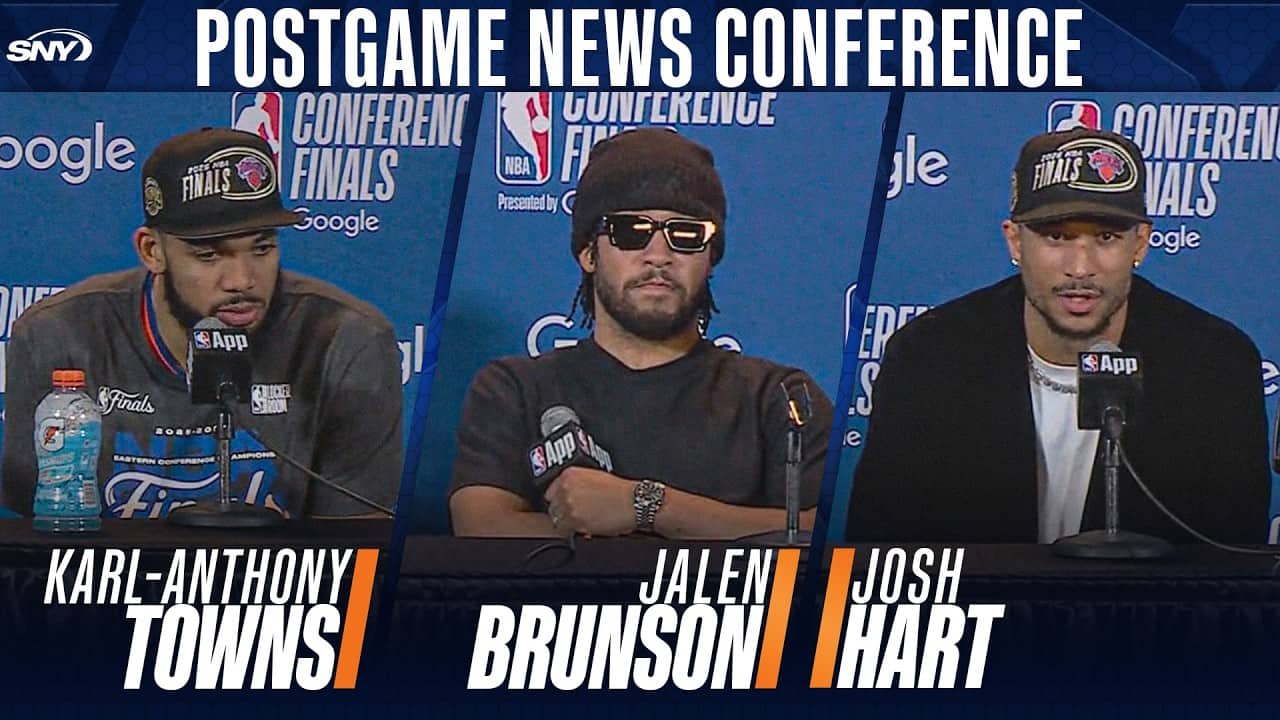 Karl-Anthony Towns, OG Anunoby, Jalen Brunson & Josh Hart on Knicks winning ECF, trip to NBA Finals
