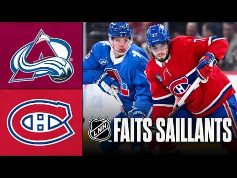 Avalanche vs Canadiens 29/01/26 | Faits saillants