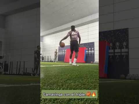 Camavinga demonstrating his talent in basketball 🏀🔥 (Via @camavinga/IG)