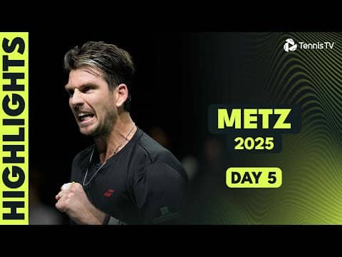 Berrettini Battles Tien; Norrie & Sonego Feature I Metz 2025 Quarter-Final Highlights
