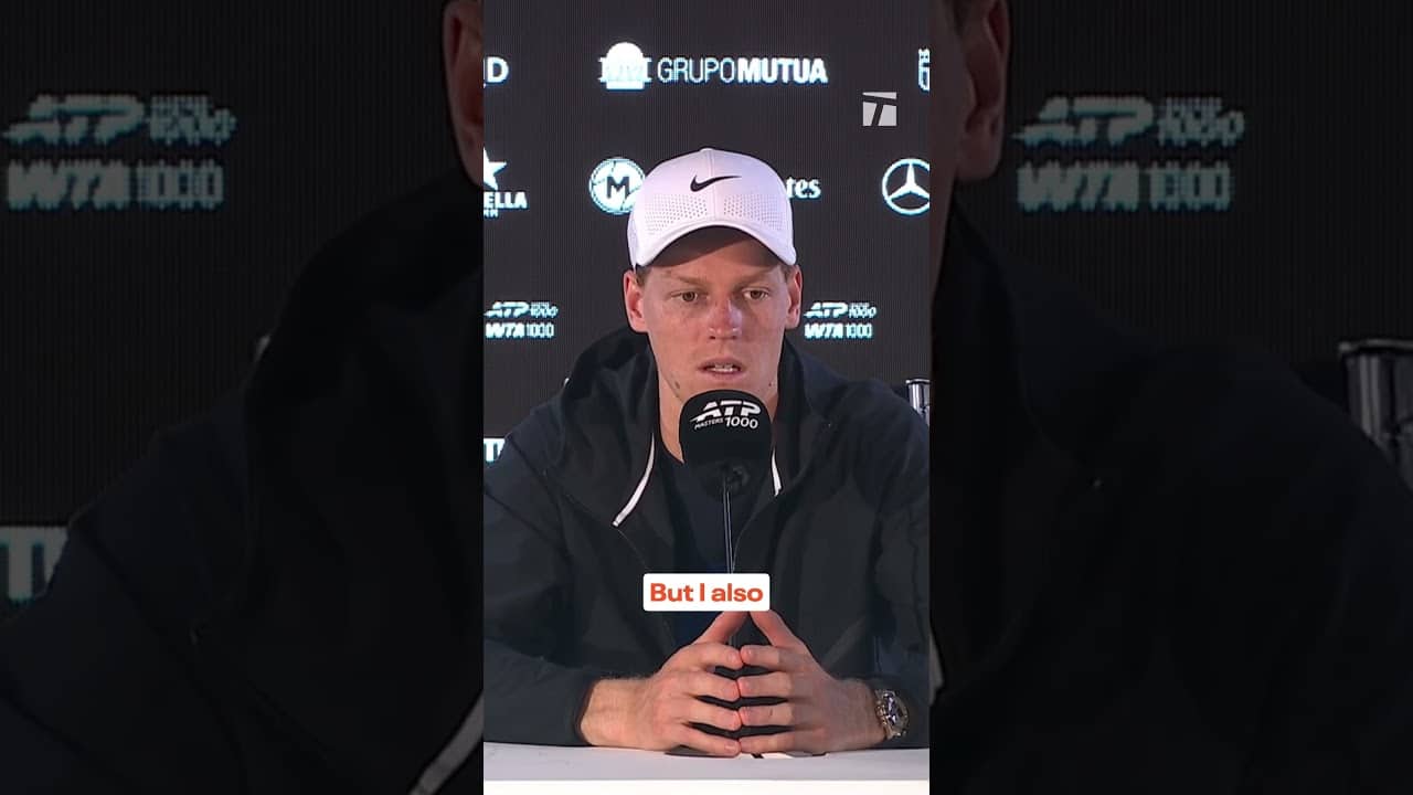 Jannik reacts to Carlos mising the rest of clay season 🥺 #sinner #alcaraz #rolandgarros #sad