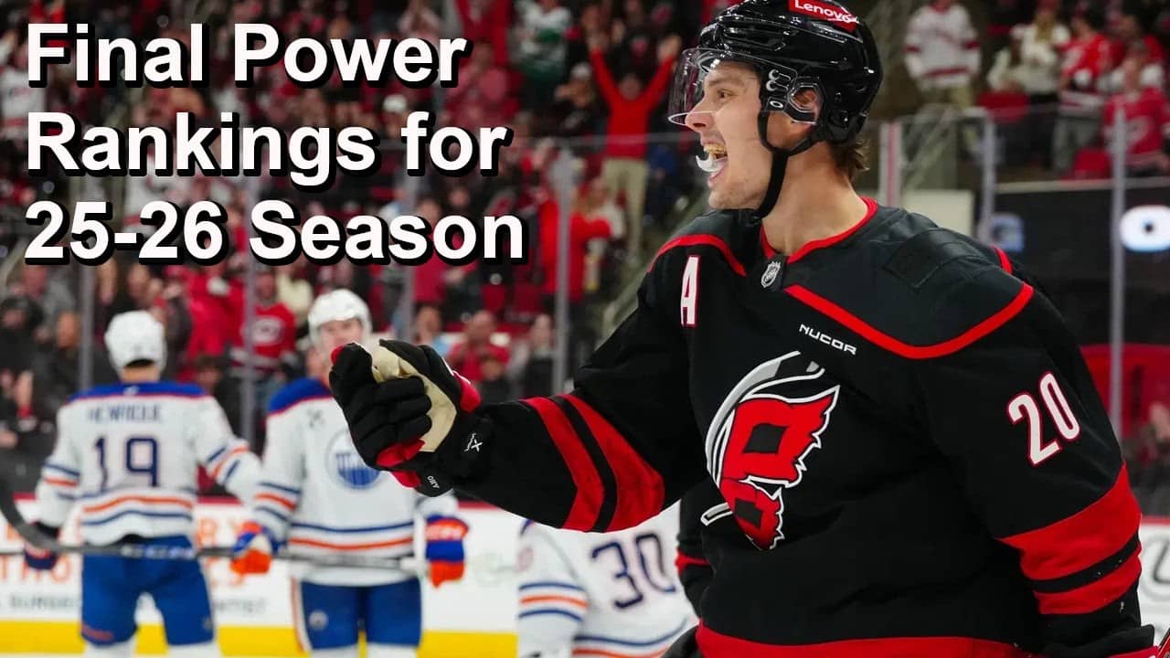 Final Power Rankings for the 25-26 NHL Season