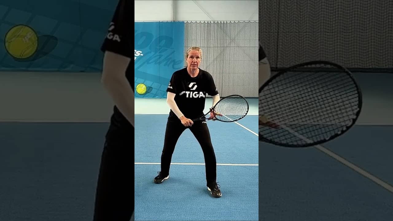 Play defense at net #tennis