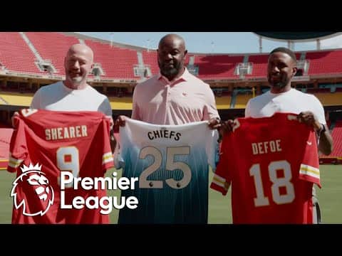 Alan Shearer, Jermaine Defoe tour Arrowhead Stadium with Chiefs legend | Premier League | NBC Sports