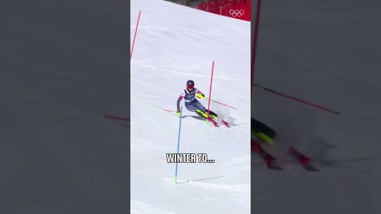 Slalom your way to summer vibes! ☀️😎 #Olympics #MilanoCortina2026 #AlpineSkiing #CanoeSlalom