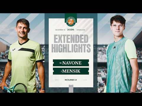 Mariano Navone vs Jakub Mensik | Round 2 Extended Highlights | Roland-Garros 2026