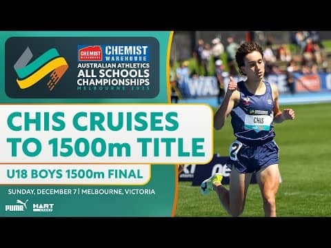 Commanding Win from Chis in U18 1500m | 2025 Chemist Warehouse Australian Athletics All Schools