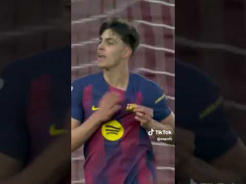 Marc Bernal scores his first goal for Barcelona in style👏