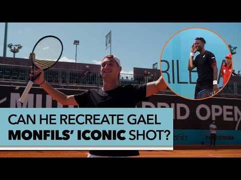 Can He Recreate This ICONIC Monfils Trickshot?! 👽