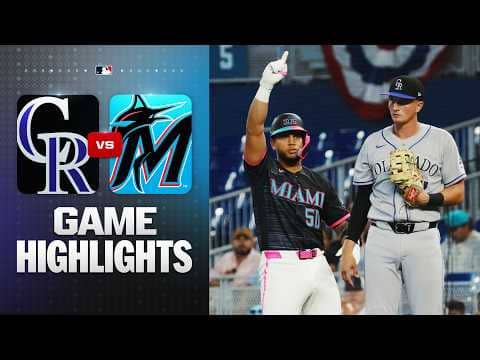 Rockies vs. Marlins Game Highlights (3/28/26) | MLB Highlights
