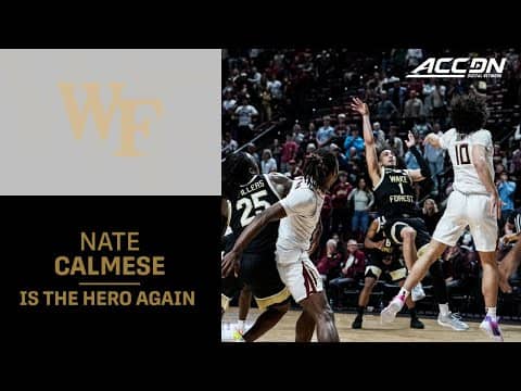 Wake Forest Closer Nate Calmese Provides The Heroics Again