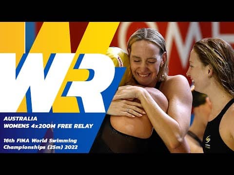🔥 World Record Alert! Women’s 4x200m Freestyle Relay | FINA 2022