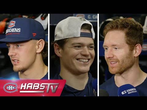Bolduc, Caufield + more Habs address the media at practice | FULL PRESS CONFERENCES
