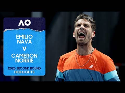 Emilio Nava v Cameron Norrie Highlights | Australian Open 2026 Second Round