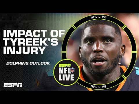 What Tyreek Hill's knee injury means for Tua Tagovailoa, Jaylen Waddle and the Dolphins | NFL Live