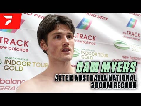 Cam Myers Sets Australia National 3000m Record At New Balance Indoor Grand Prix | Interview