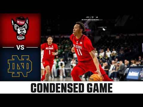 NC State vs. Notre Dame Condensed Game | 2025-26 ACC Men's Basketball