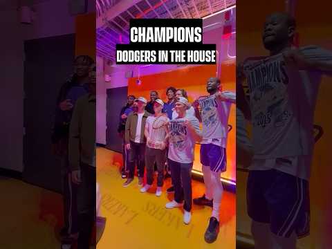 Celebrated the BACK-TO-BACK CHAMPION Dodgers Tonight at the Lakers Game