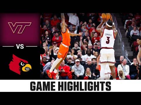Virginia Tech vs. Louisville Game Highlights | 2025-26 ACC Men's Basketball