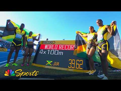 Jamaica SMASHES own world record to win mixed 4x100 relay at World Athletics Relays | NBC Sports