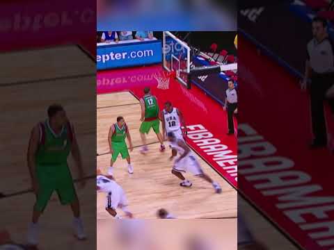 A dunk by Kobe on one end, a block by James on the other. Pure dominance on both sides 😳 #AmeriCup