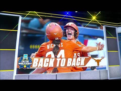 Texas completes sweep over Texas Tech to win back-to-back WCWS 🏆 | SC with SVP