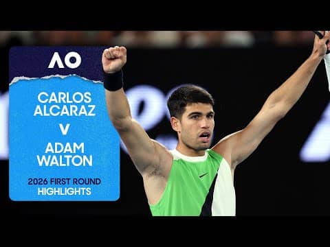 Carlos Alcaraz v Adam Walton Highlights | Australian Open 2026 First Round