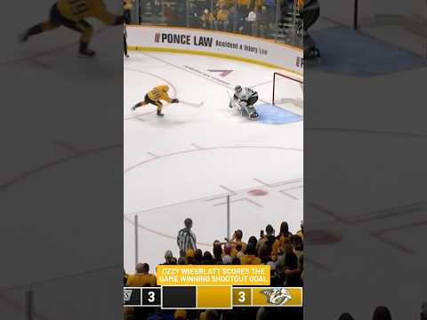 OZZY WIESBLATT WITH THE SHOOTOUT WINNER #nhl #predsnhl