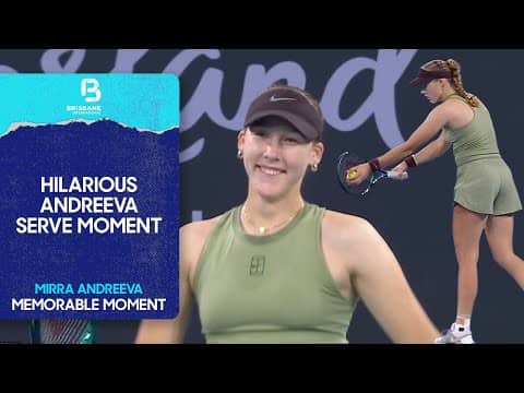Train Horn Hilariously Interrupts Mirra Andreeva’s Serve Twice | Brisbane International 2026
