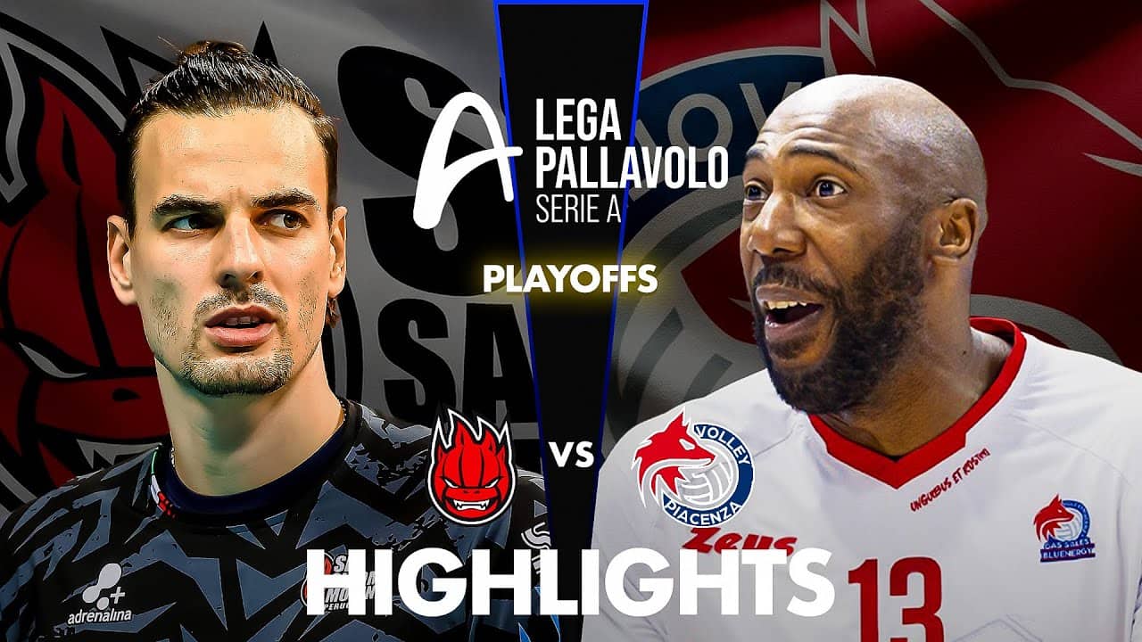 Perugia vs Piacenza | Highlights | Superlega Play Offs | Semifinals Game 1