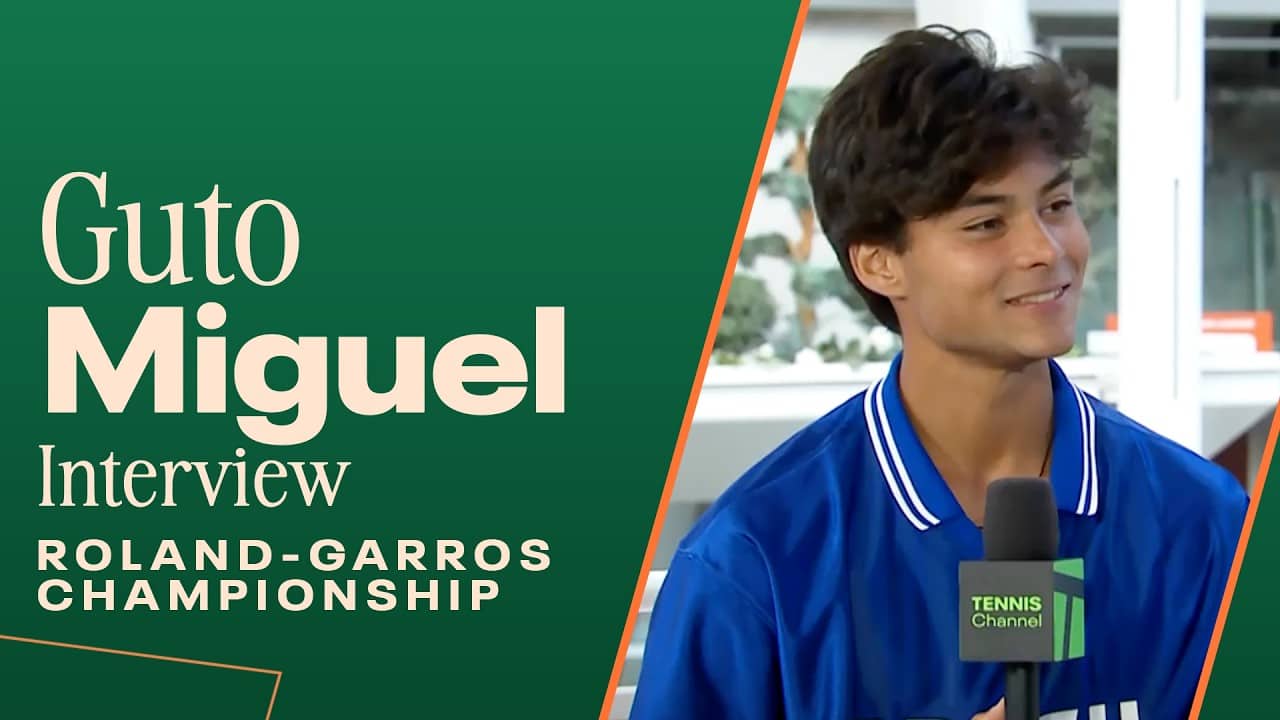 🇧🇷 Boy's Juniors Champ Luis Augusto Queiroz Miguel admires Fonseca & Djokovic | 2026 Roland Garros