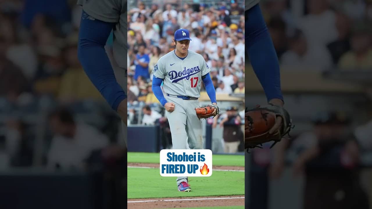 Shohei was fired UP after escaping the jam! 😤🔥