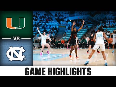 Miami vs. North Carolina Game Highlights | 2025-26 ACC Women's Basketball