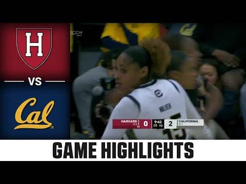 Harvard vs. Cal Game Highlights |  2025-26 ACC Women’s Basketball