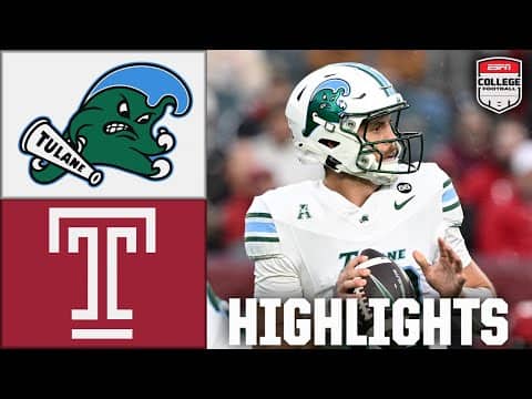 Tulane Green Wave vs. Temple Owls | Full Game Highlights | ESPN College Football