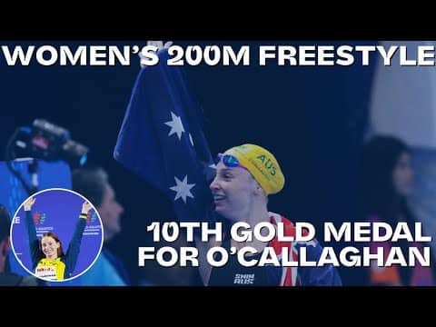 O'Callaghan Clinches 10th Career Gold at World Aquatics! 🇦🇺🥇