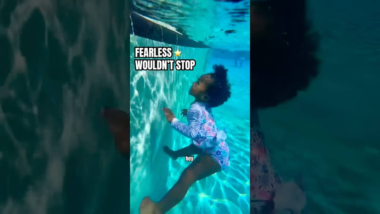 She Has NO FEAR at her swim lessons.