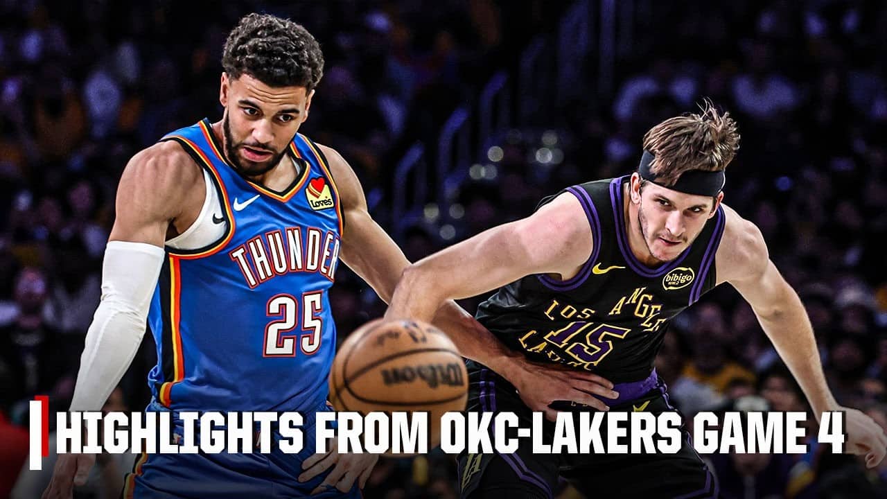 GAME 4 THRILLER 🤯 FINAL MINUTES of EPIC Thunder-Lakers Game 4 HIGHLIGHTS | NBA on ESPN