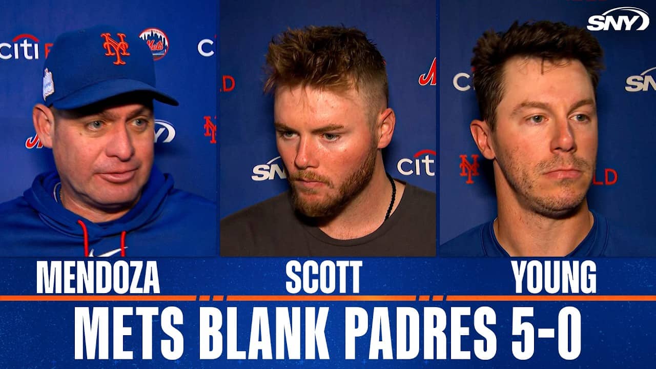Carlos Mendoza, Christian Scott, Jared Young and Luis Torrens on Mets' 5-0 Victory Over Padres