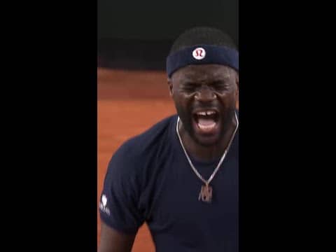HERE TO STAY 💪  Frances Tiafoe completes the comeback against Faria!   #shorts