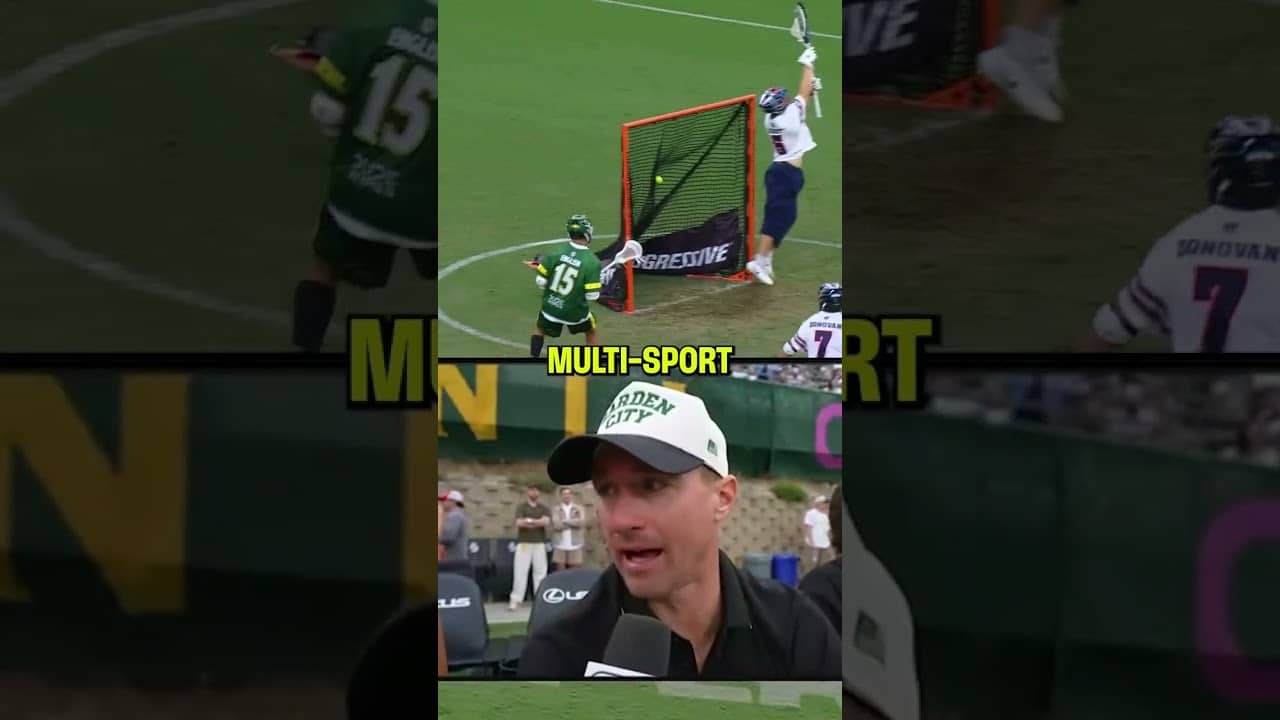 Drew Brees says more kids should play LACROSSE 🥍 (via @pll )