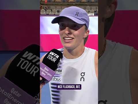 Swiatek gives Barty a little shoutout after playing Tjen! #wta #tennis #sports #ashbarty #swiatek