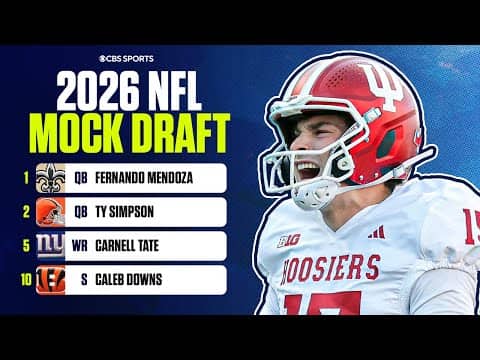 2026 NFL Mock Draft: Saints take Mendoza at No. 1, Ty Simpson to Browns, & Carnell Tate to Giants 👀