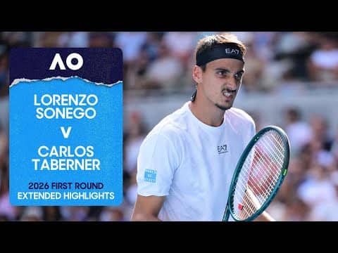 Lorenzo Sonego v Carlos Taberner Extended Highlights | Australian Open 2026 First Round