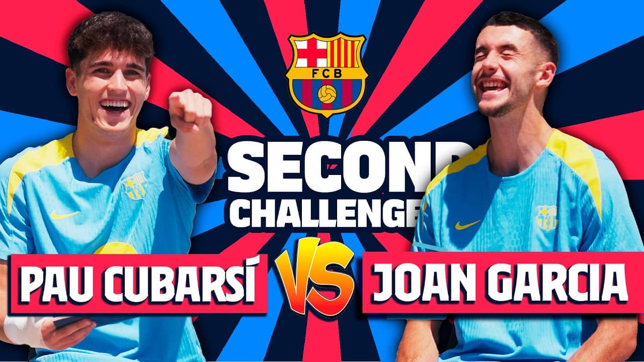 ⏱️PAU CUBARSÍ vs JOAN GARCIA | 7 SECOND CHALLENGE (SUMMER EDITION) | FC BARCELONA 🔵🔴