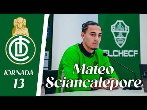 RUEDA DE PRENSA | Mateo Sciancalepore habla sobre el Elche Ilicitano - UD Sanse | Jornada 13