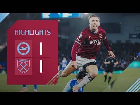 Bowen On Target In Away Point ⚒️ | Brighton 1-1 West Ham | Premier League Highlights