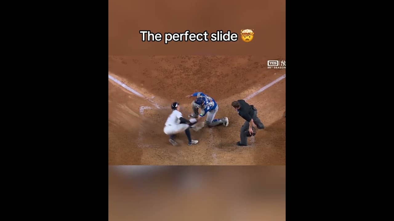 Anthony Volpe avoided the tag 🙌