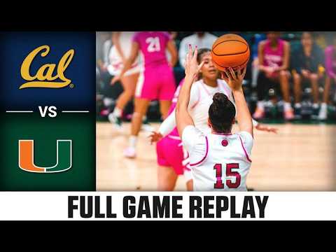 Cal vs. Miami Full Game Replay | 2025-26 ACC Women's Basketball