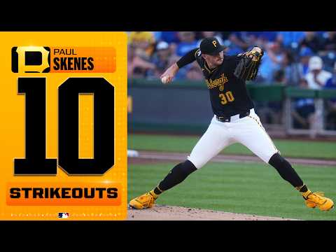 Paul Skenes strikes out 10 BATTERS for the Pirates! 🔥 | MLB Highlights
